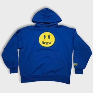 Drew House Mascot Justin Bieber Blue Heavy Fleece Hoodie - Oversized Small